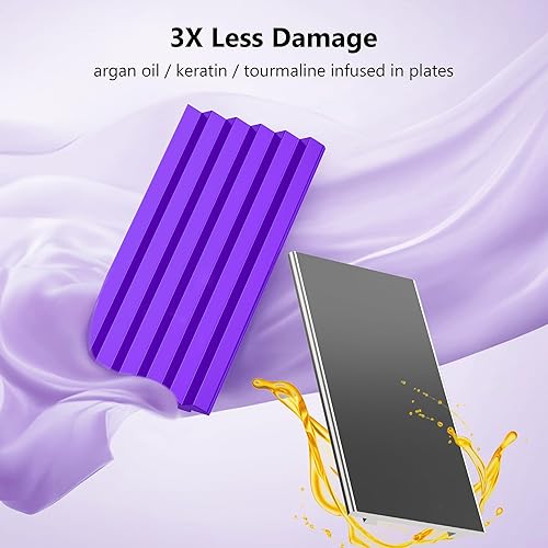 Miniatura 14 de Terviiix Crimper Hair Iron with 4 Interchangeable Plates, Keratin & Argan Oil Infused Hair Crimper for Women, Volumizing Crimping Iron for Thin Fine