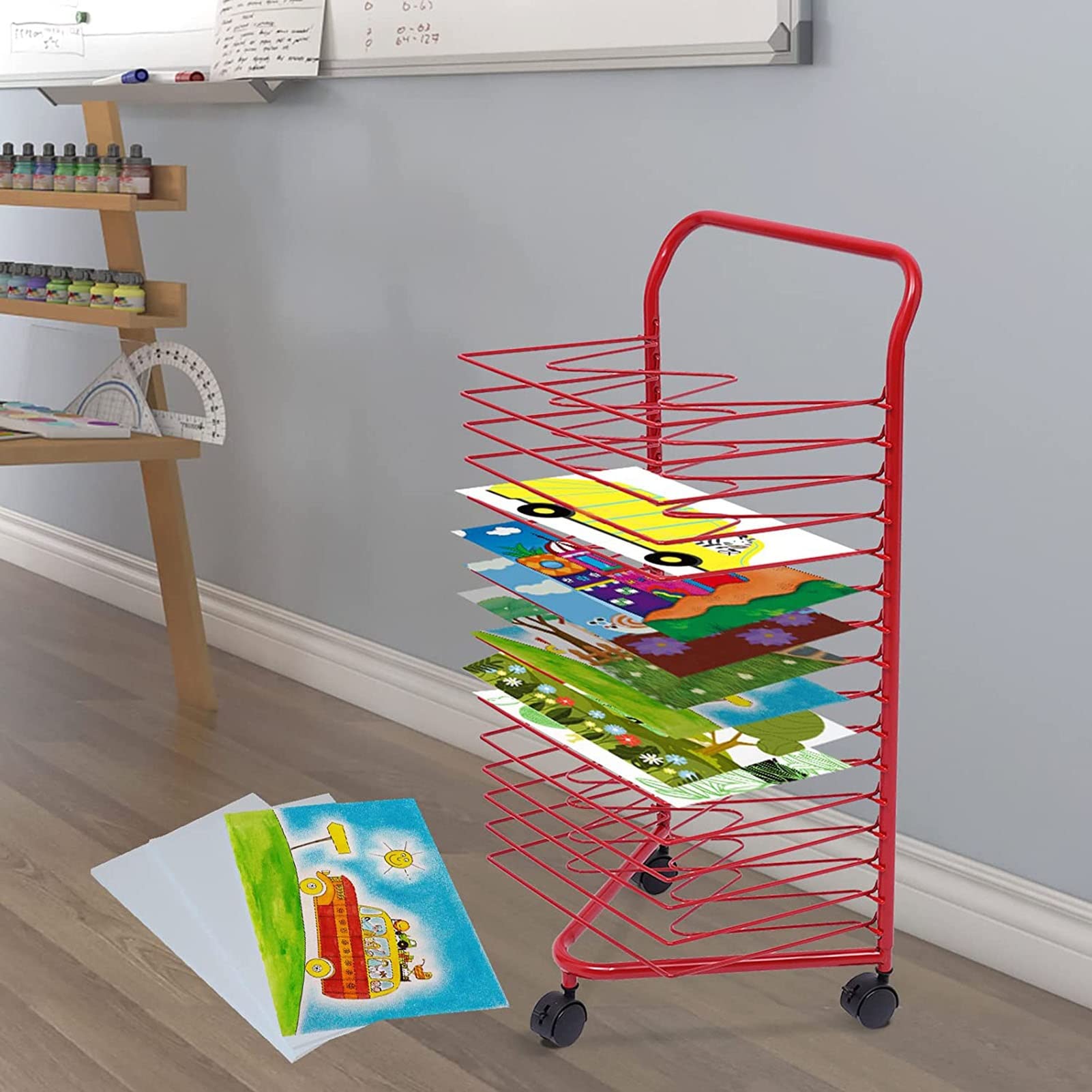 Support de séchage d'art résolvant le manque de place en atelier