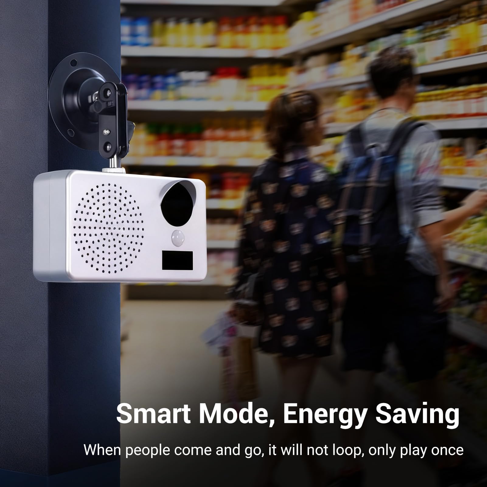 Sensor de Movimiento Apuntador de Voz Alarma Infrarroja Alimentada por Batería para Lugares Públicos Lugares Pintorescos y Muelles