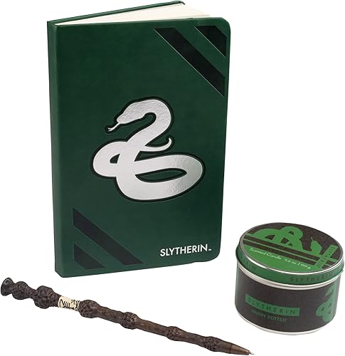 Harry Potter Slytherin Journal réplica de varita de anciano y vela perfumada
