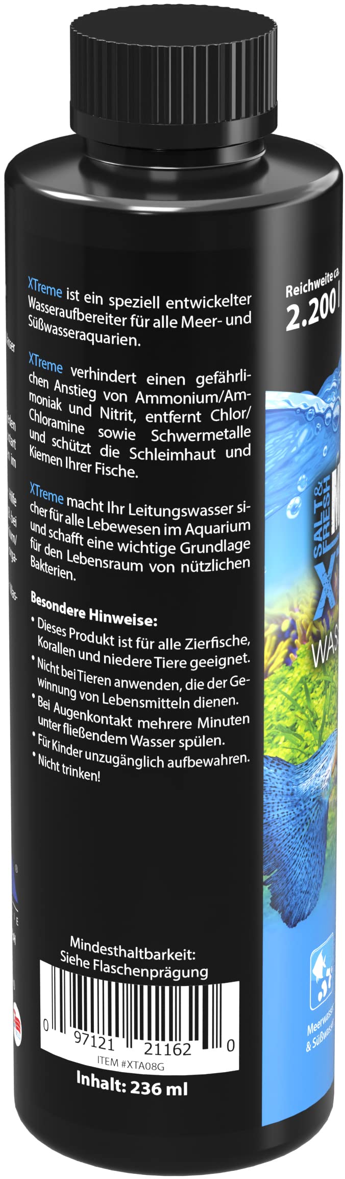 MICROBE-LIFT THERAPH04 TheraP – visverzorging reinigingsbacteriën, voorkomt ziekten, ondersteunt de groei van dieren, zoet en zeewater, 473 ml, transparent