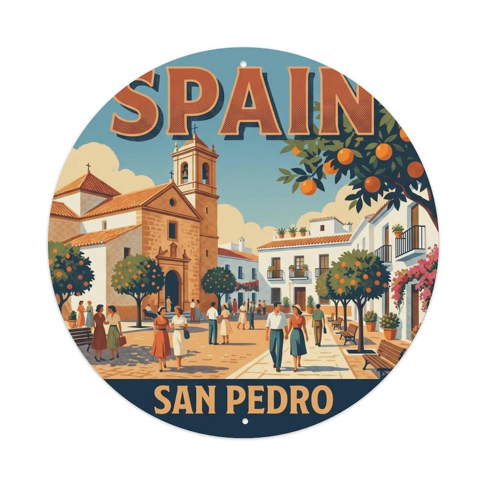 Marbella San Pedro Spain Landmark Travel Metal Tin Sign