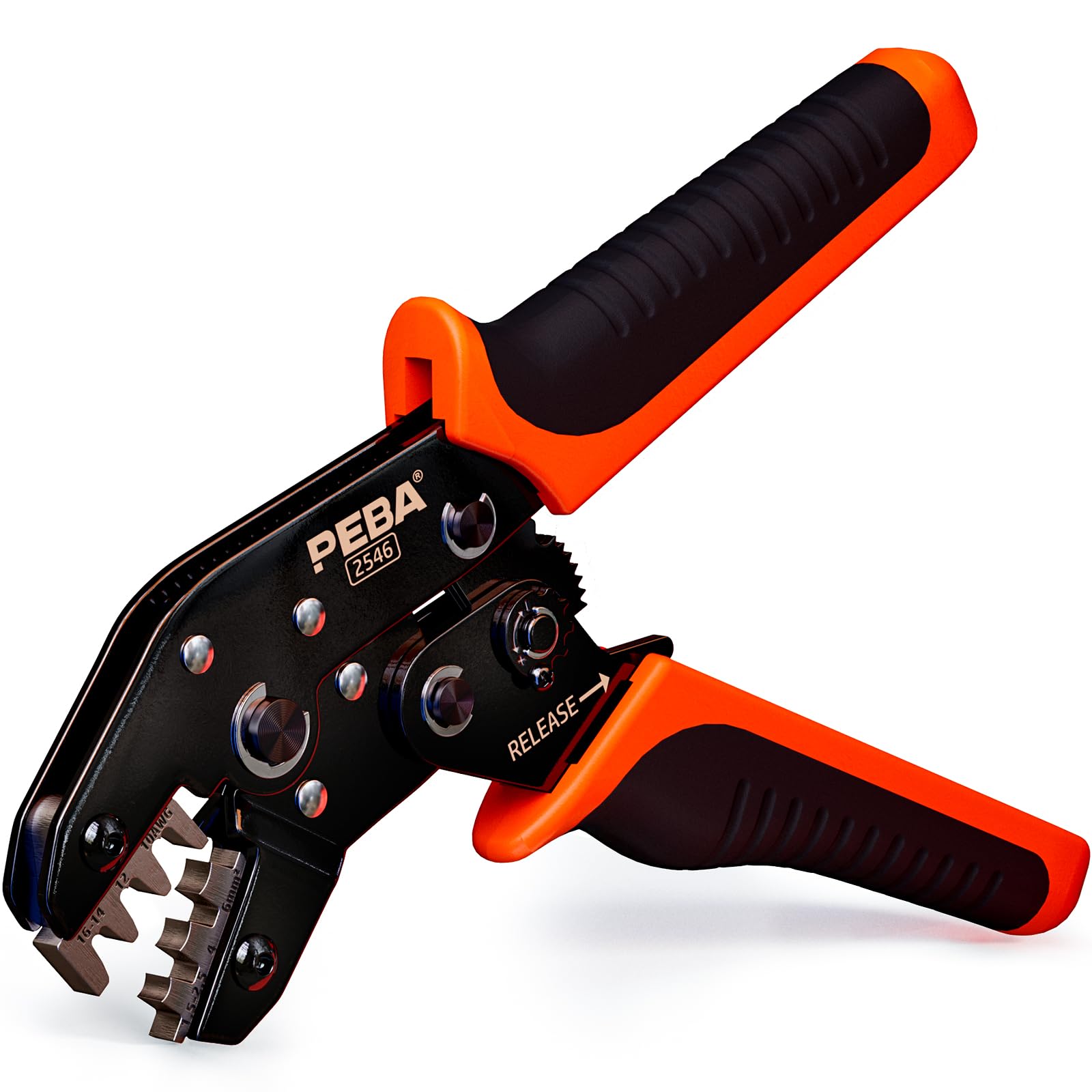 PEBA Solar Crimpzange für Solarstecker 1,5–6 mm² (AWG 16–10) Solarpanel PV Kabel, Krimpzange Werkzeug Solar PV Kabel Stecker, Crimpzangen für allen PV-Steckern/MC4-Steckern