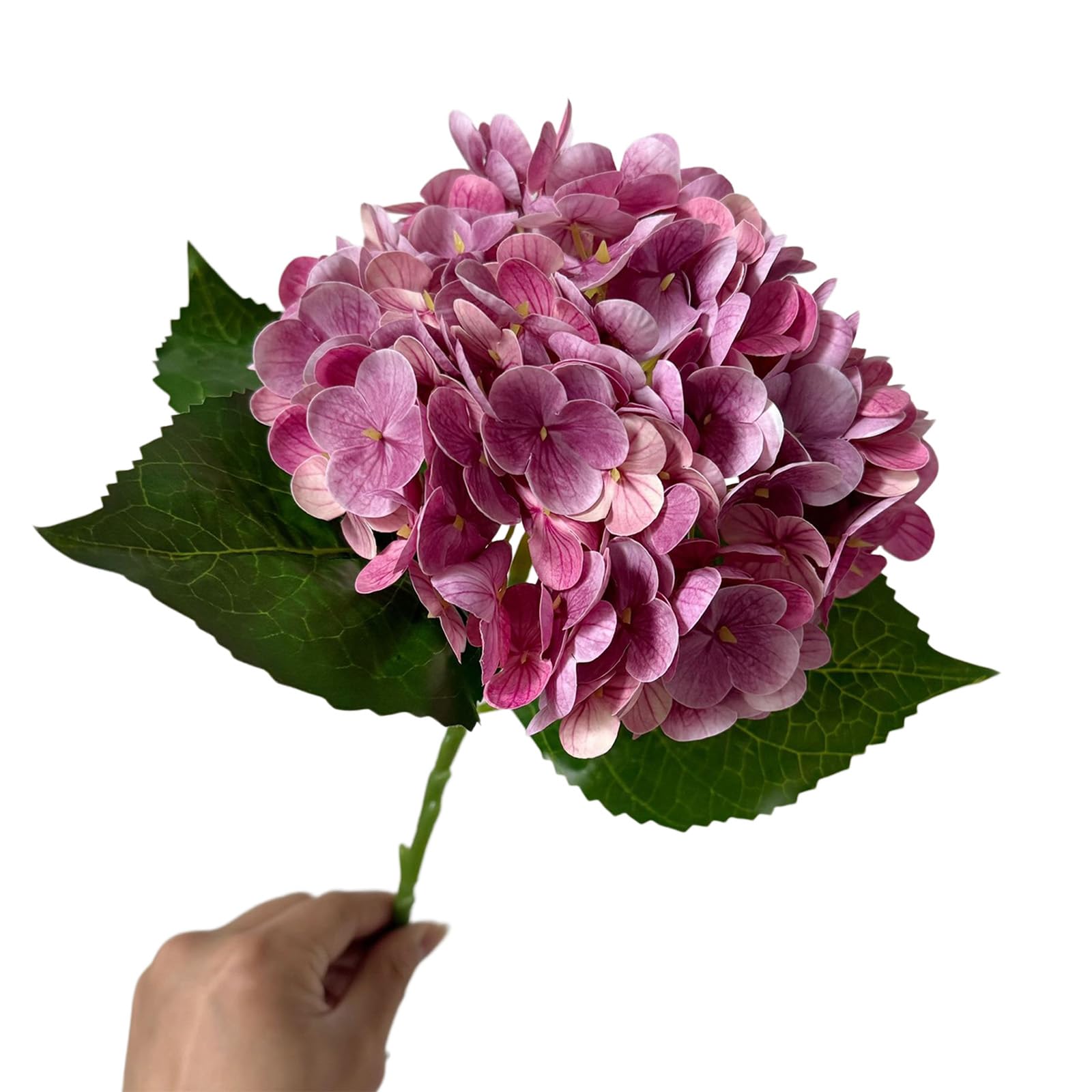 ZBIianxer Realistic Simulation Silk Hortensia Flower Fade Resistant Artificial Flower for Wedding Tabletop Centerpieces Simple Faux