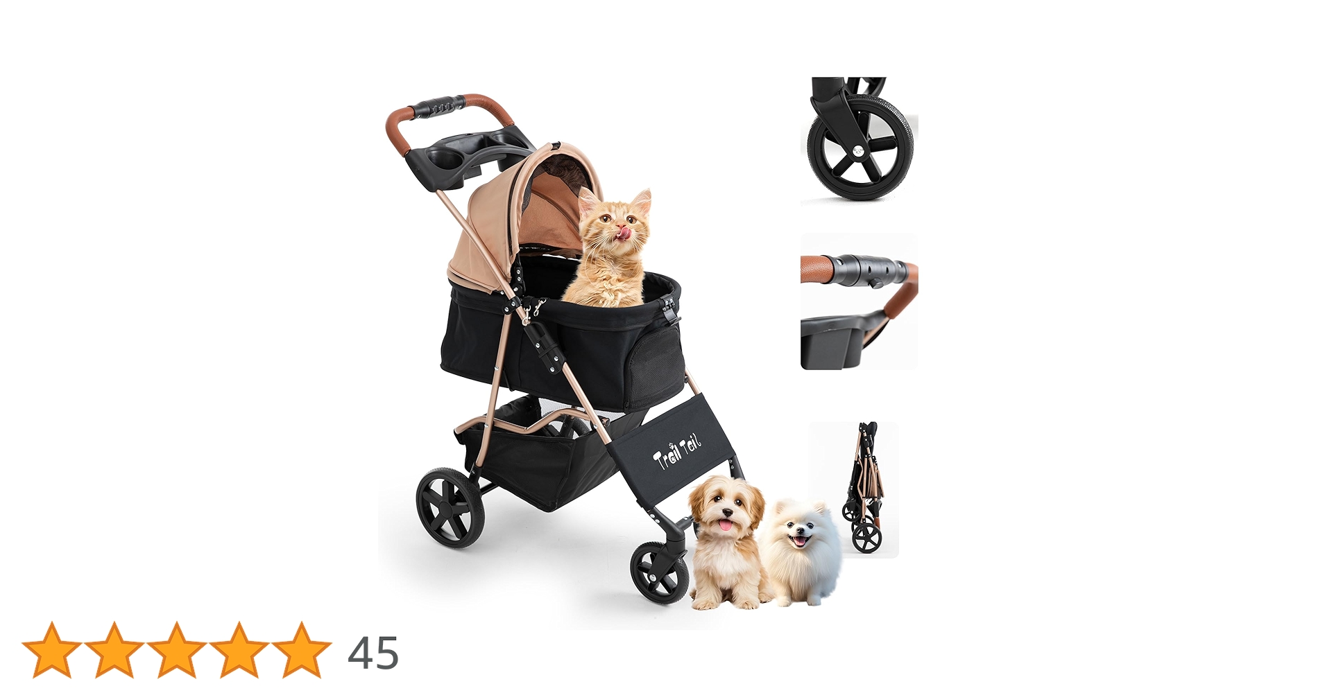 Amazon.co.jp: TRAIL TAIL ペットカート 犬用ベビーカー 小型犬