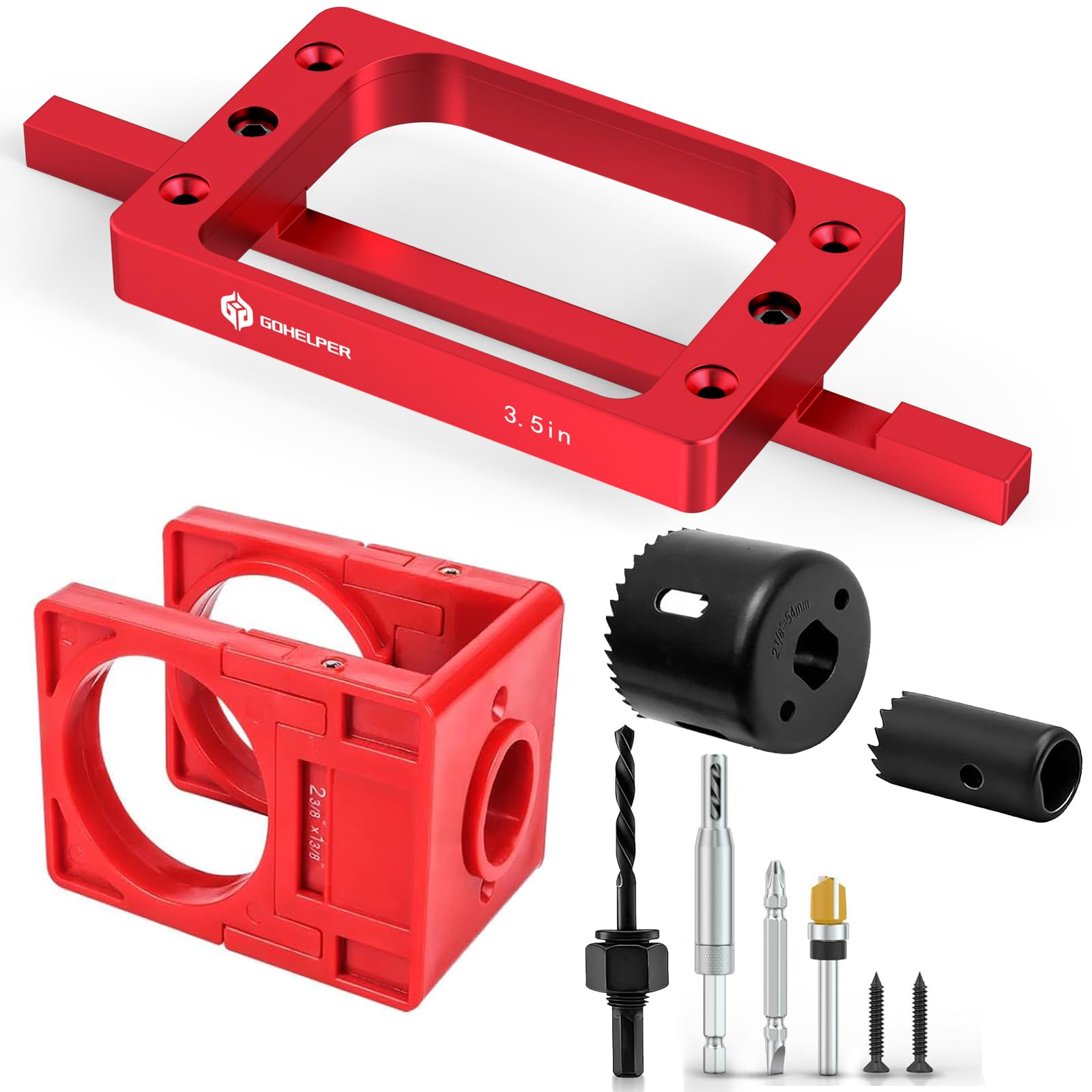 Gohelper 3-1/2' Fixed Size Door Hinge Jig