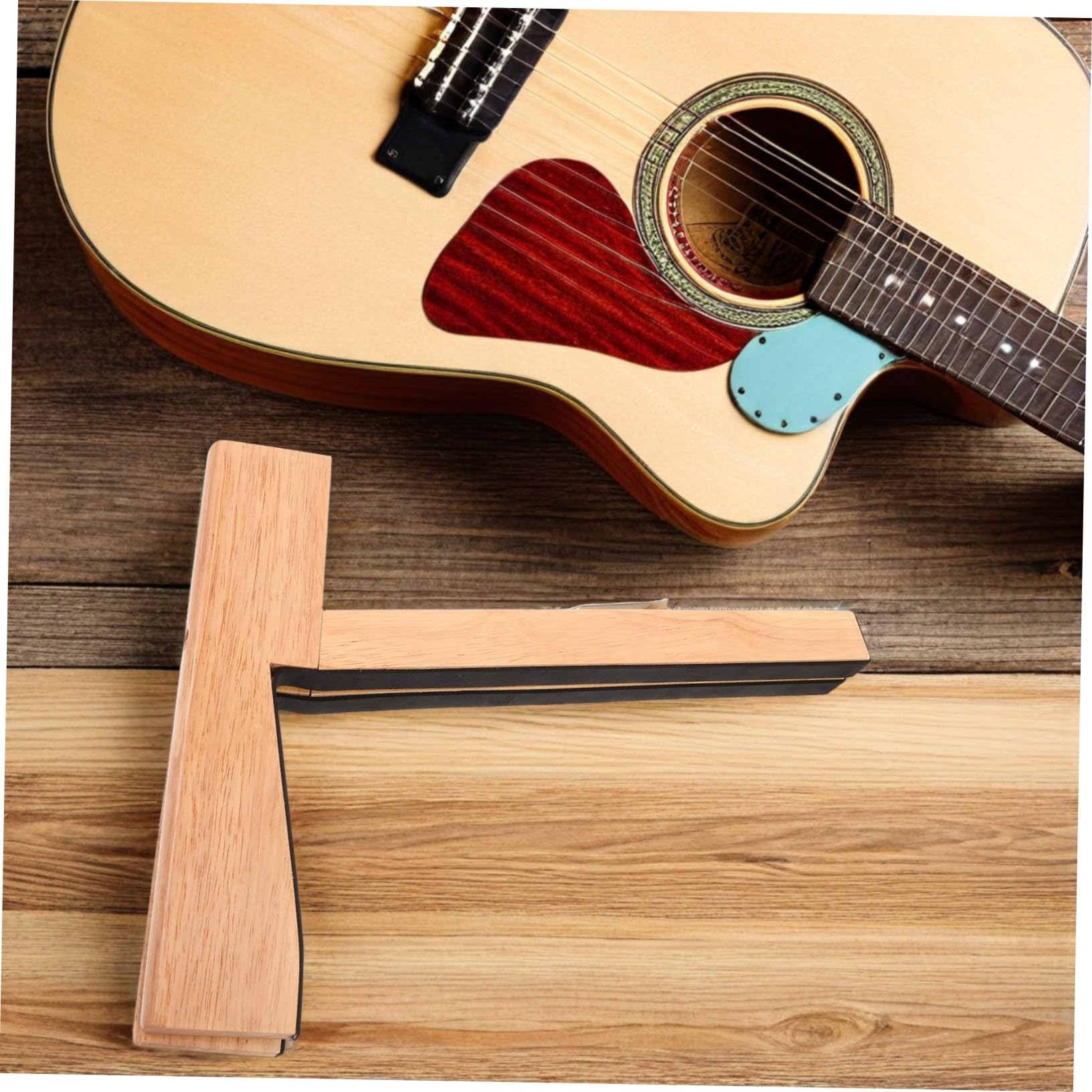 Ipetboom Stojący Stojak Na Instrumenty Muzyczne Koncerty Drewno Do Gitar Akustycznych Stabilnych W Podróży Stabilnych W Pionie Lekkich I Wytrzymałych Podczas Podróży