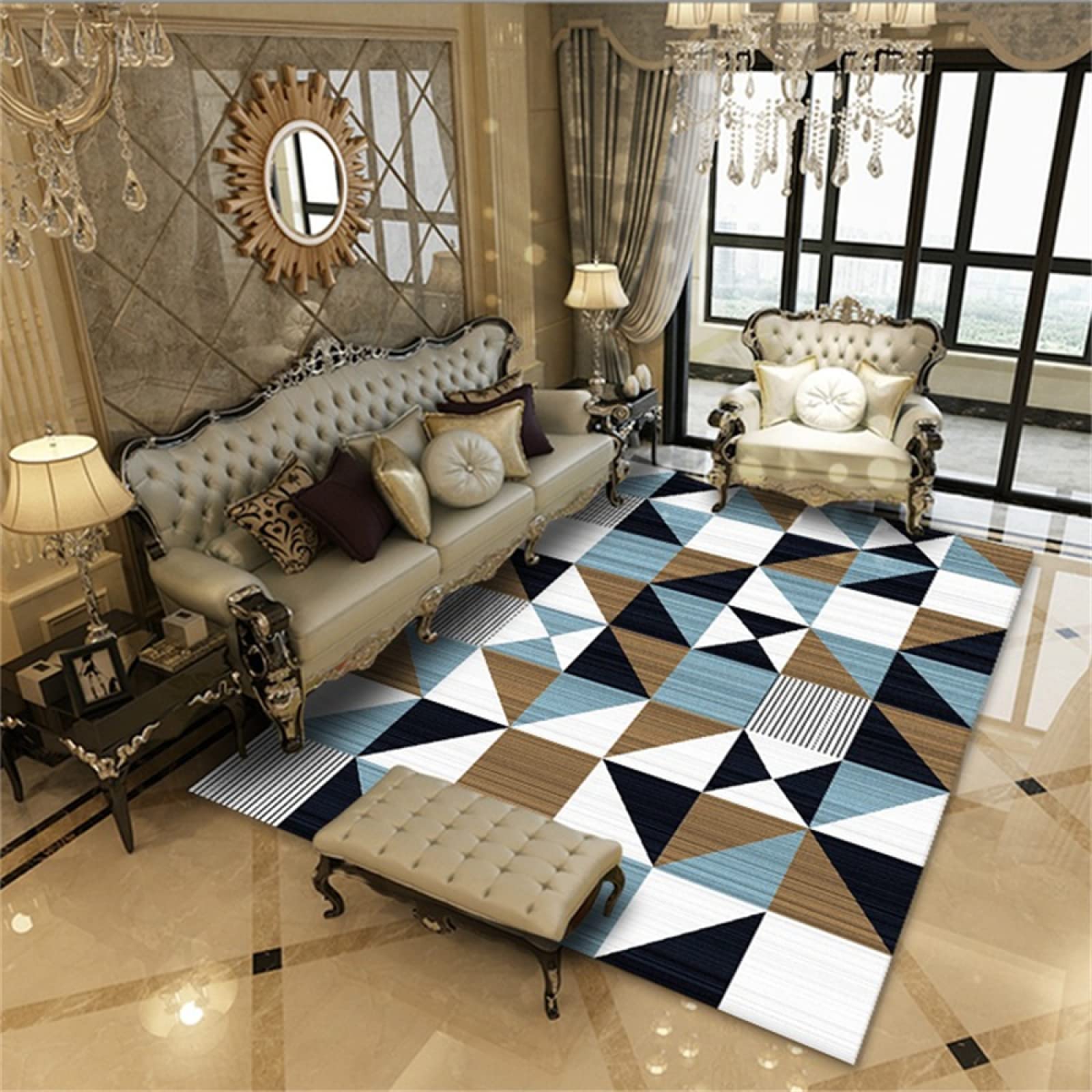 Tapis de sol salon lavable anti-poussière grand format