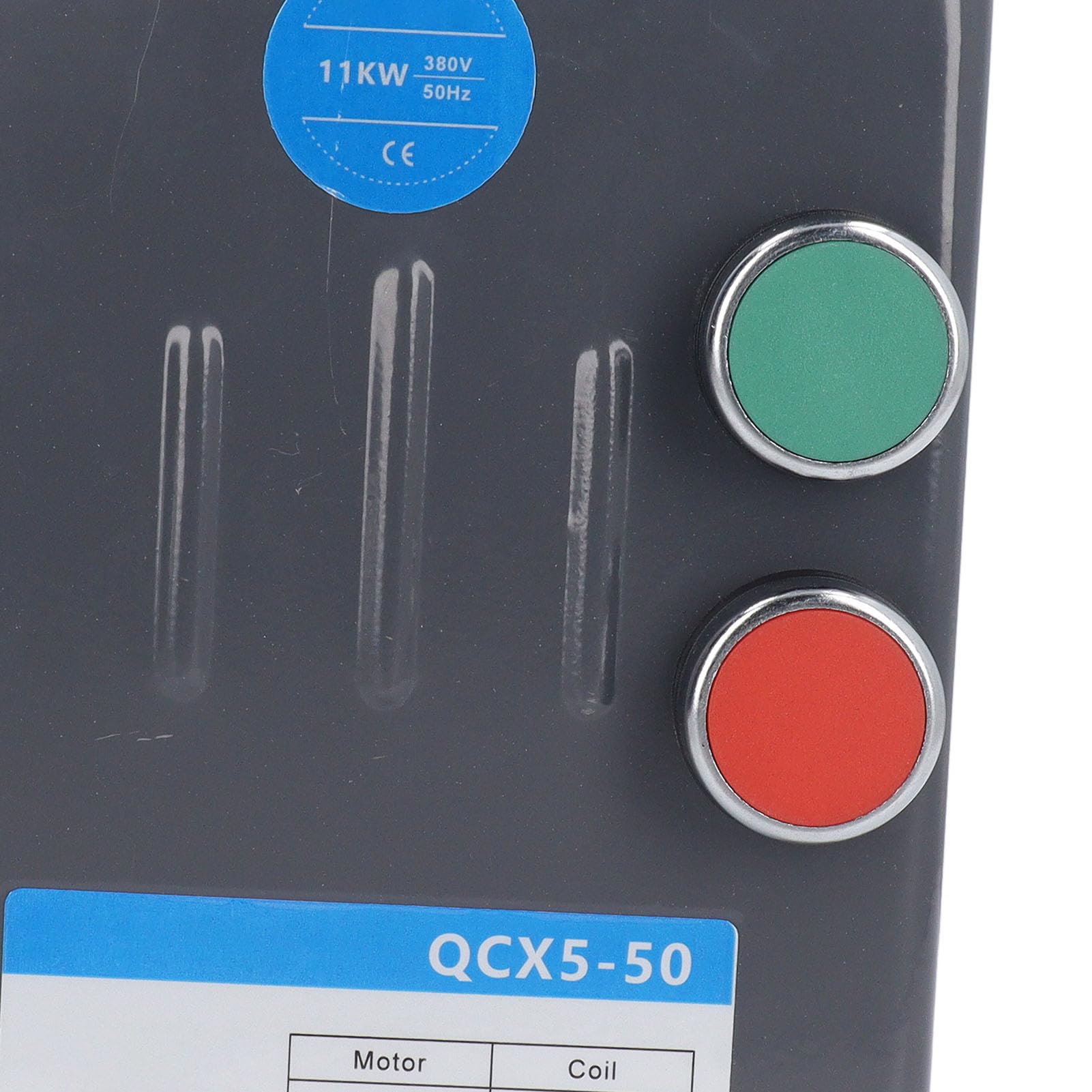 Arrancador de Motor Magnético Trifásico de 380 V, Interruptor de Control de Motor Eléctrico de 11 KW con Protector de Sobrecarga, para Aplicaciones de Compresor de Aire, Adecuado