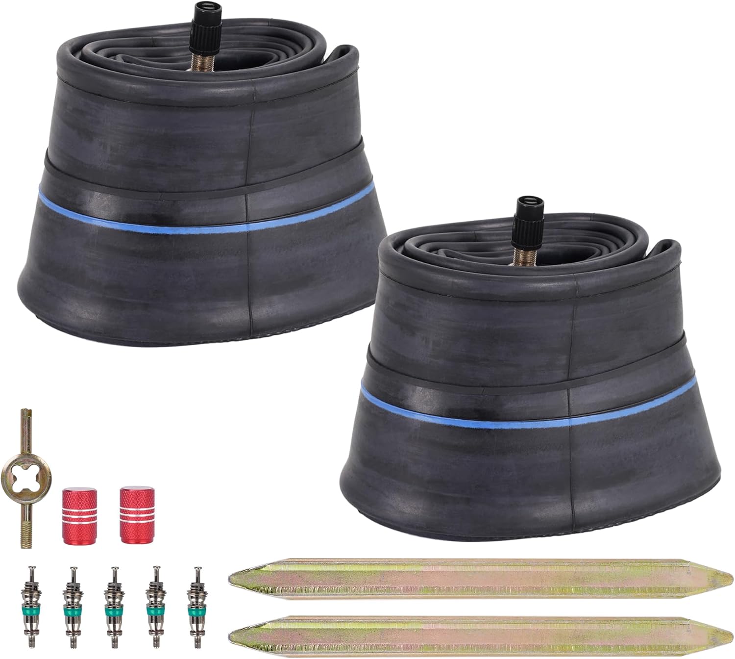 2-Pack 2.75/3.00-17 (80/90-17) Heavy Duty Thickened Inner Tubes with TR4 Straight Valve | Free Tire Repair Kit | Replacement for Dirt Bikes, Mini Pit Bikes, Off-Road Motorcycles Front/Rear