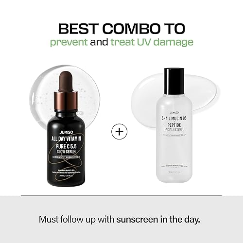 Miniatura 7 de JUMISO All Day Vitamin Pure C 5.5 Glow Serum - L-ácido ascórbico alfa-arbutina aronia extracto mejora la pigmentación hiperpigmentación - Cuidado de