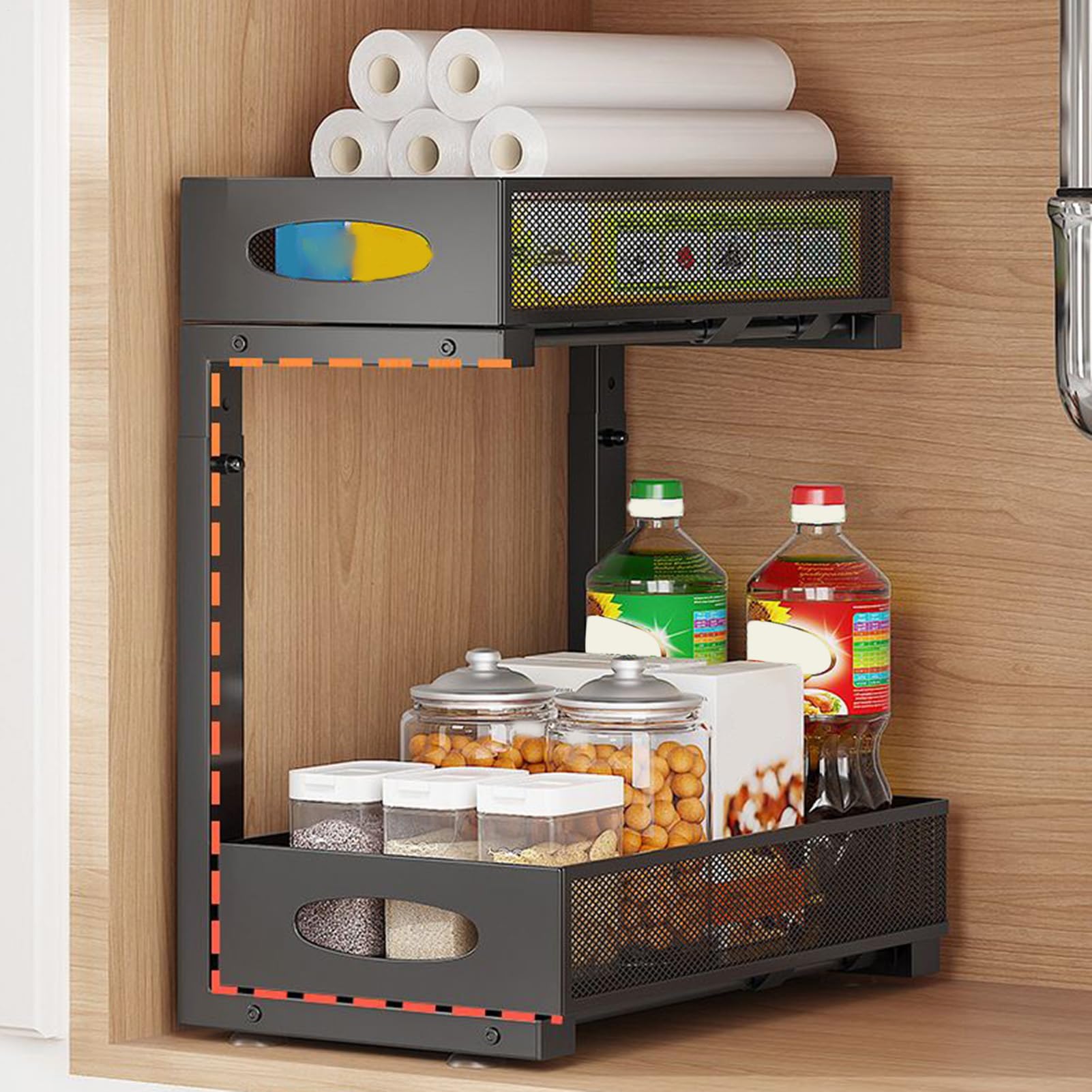 Organizador Para Debajo Del Lavabo Del Baño Organizadores y Almacenamiento | Doméstico Multifuncional Para Cocina Cuarto De Lavandería