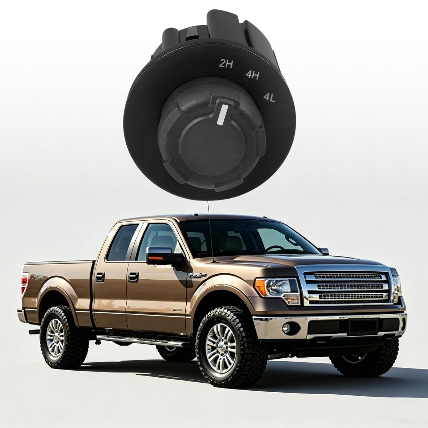 9L3Z14B166AA 4wd 4×4 Switch Knob Compatible with Ford F150 2009-2014 Four-Wheel Drive Transfer Case Instrument Panel Switch