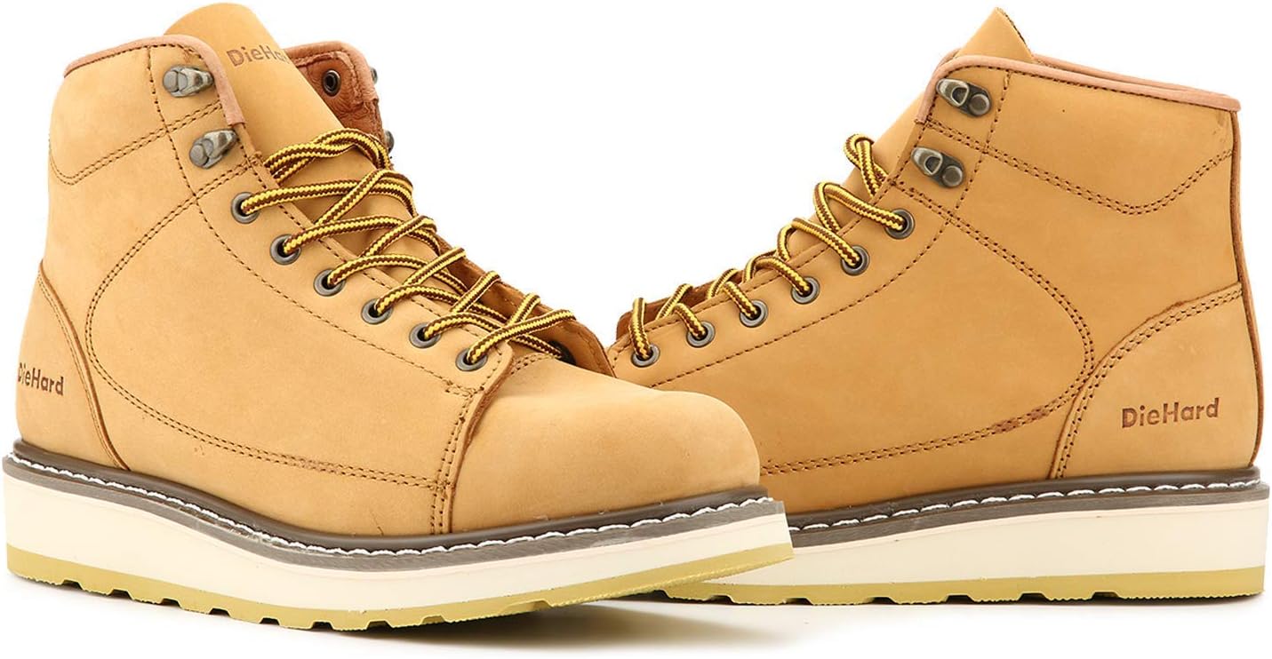 DieHard SureTrack Botas de trabajo de piel con puntera suave para hombre, 6  pulgadas, color café, Marrón, 9.5 M US : Amazon.com.mx: Ropa, Zapatos y  Accesorios