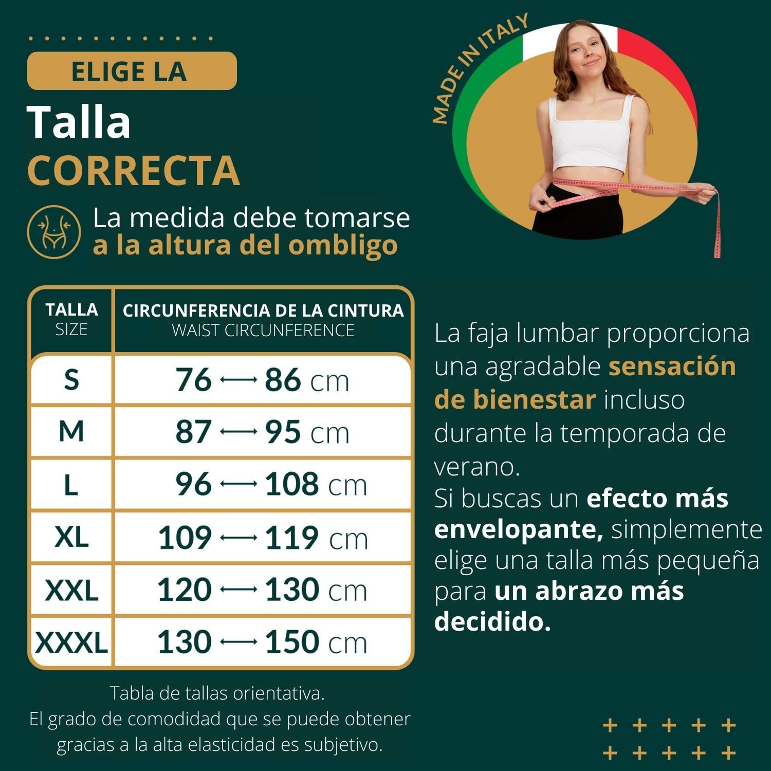 Easy8 – S Faja Lumbar Hombre Mujer Trabajo de Algodon y Lana, Faja Abdominal, Cinturón Lumbar, Térmica, Dolor Espalda, Postoperatoria, Postquirurgica, Ortopedica, Pancera