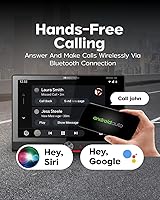 Vista 4 de Soundstream Estéreo flotante de 10.6 pulgadas con pantalla táctil doble DIN, VRCPAA-106F Apple CarPlay y Android Auto Head Unit, Bluetooth, receptor