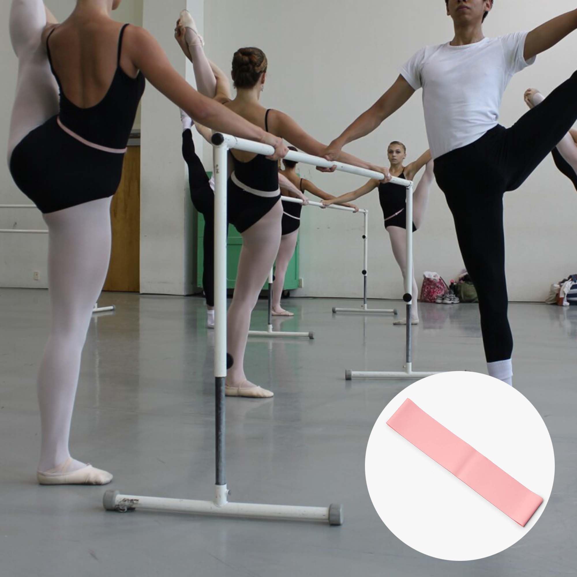 ZAHD 2 Pezzi Bande Elastiche Danza - Per Collo Del Piede, 10lb E 20lb, Lattice Rosa, Allenamento Ballerine