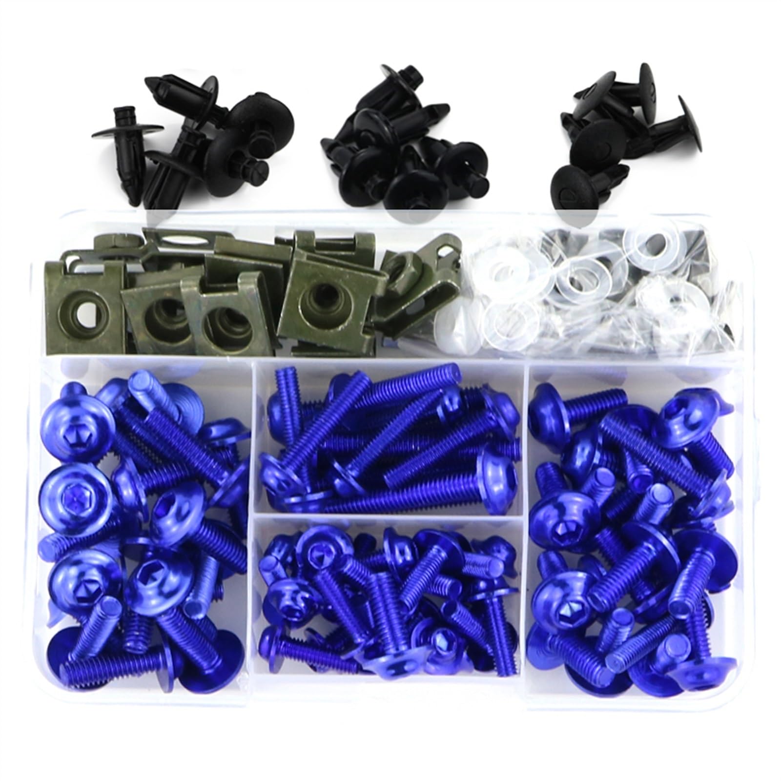 Motorcycle Complete Fairing Bolts Screw For SUZUKI GSXR600 GSXR750 GSX-R1000 GSX1300R For Hayabusa SV650 SV1000(Blu)