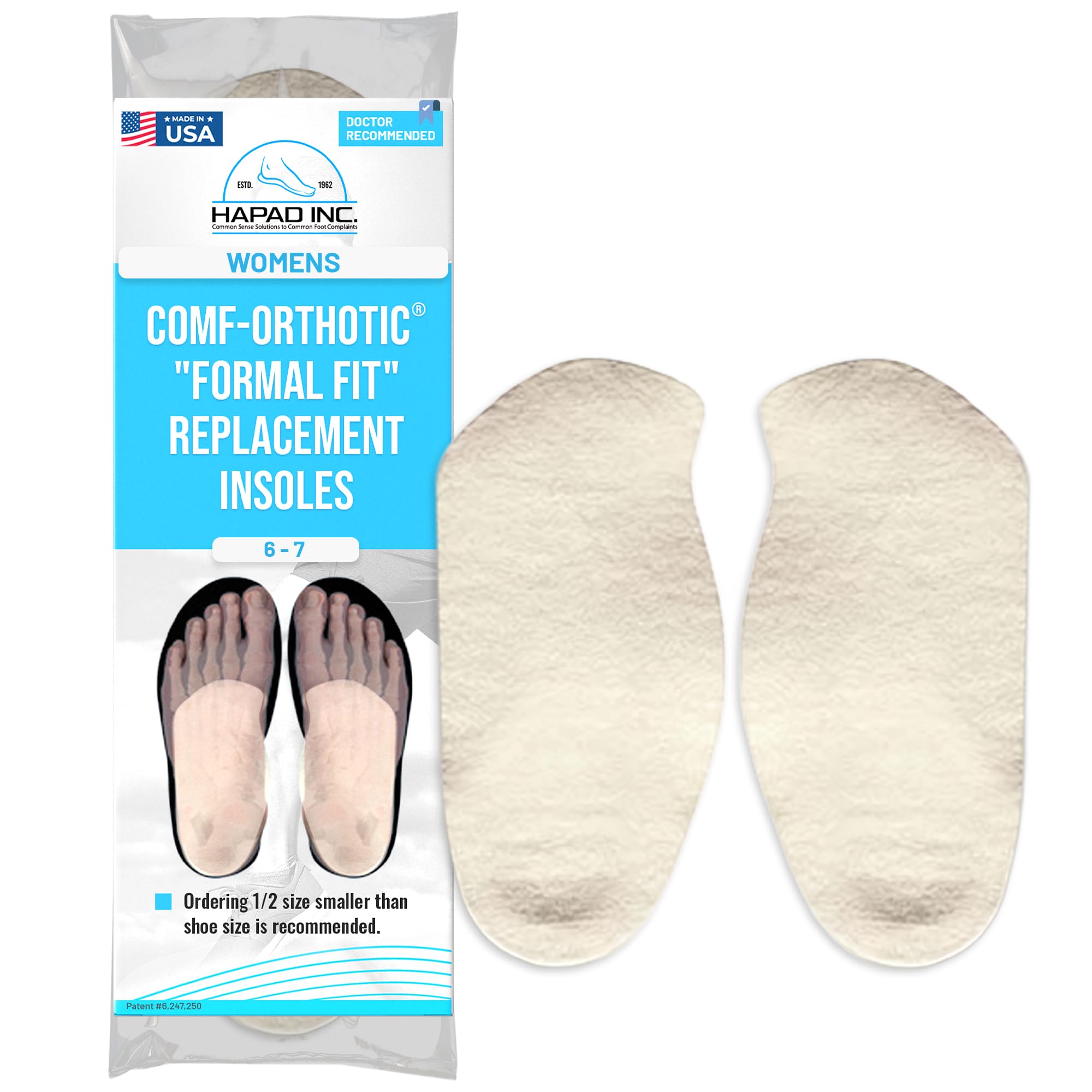 Comf-Orthotic 3/4 Length Insoles Womens 6-7