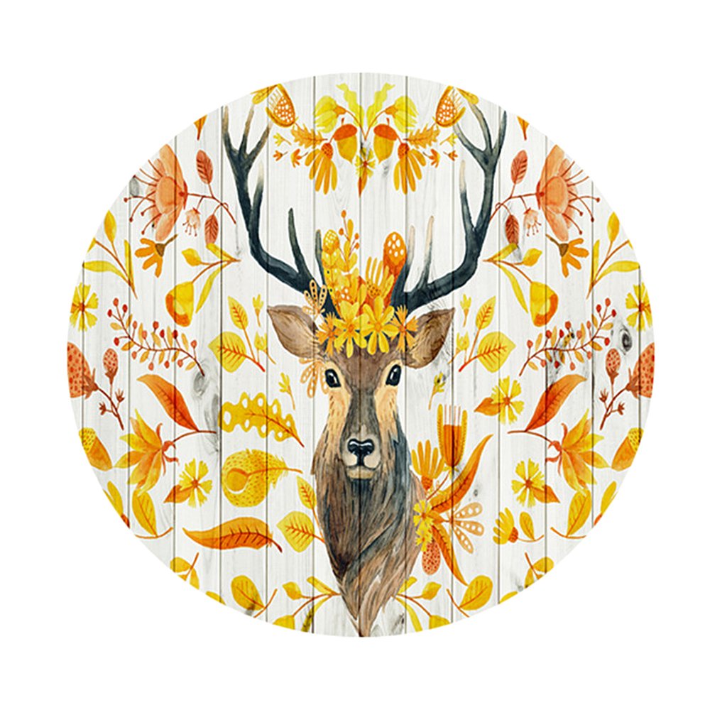 Digital Printing Tablecloth Table Cover 140X140Cm 6.Colorful Elk|Home & Garden|Kitchen Dining & Bar|Linens & Textiles|Tablecloths-picture-21