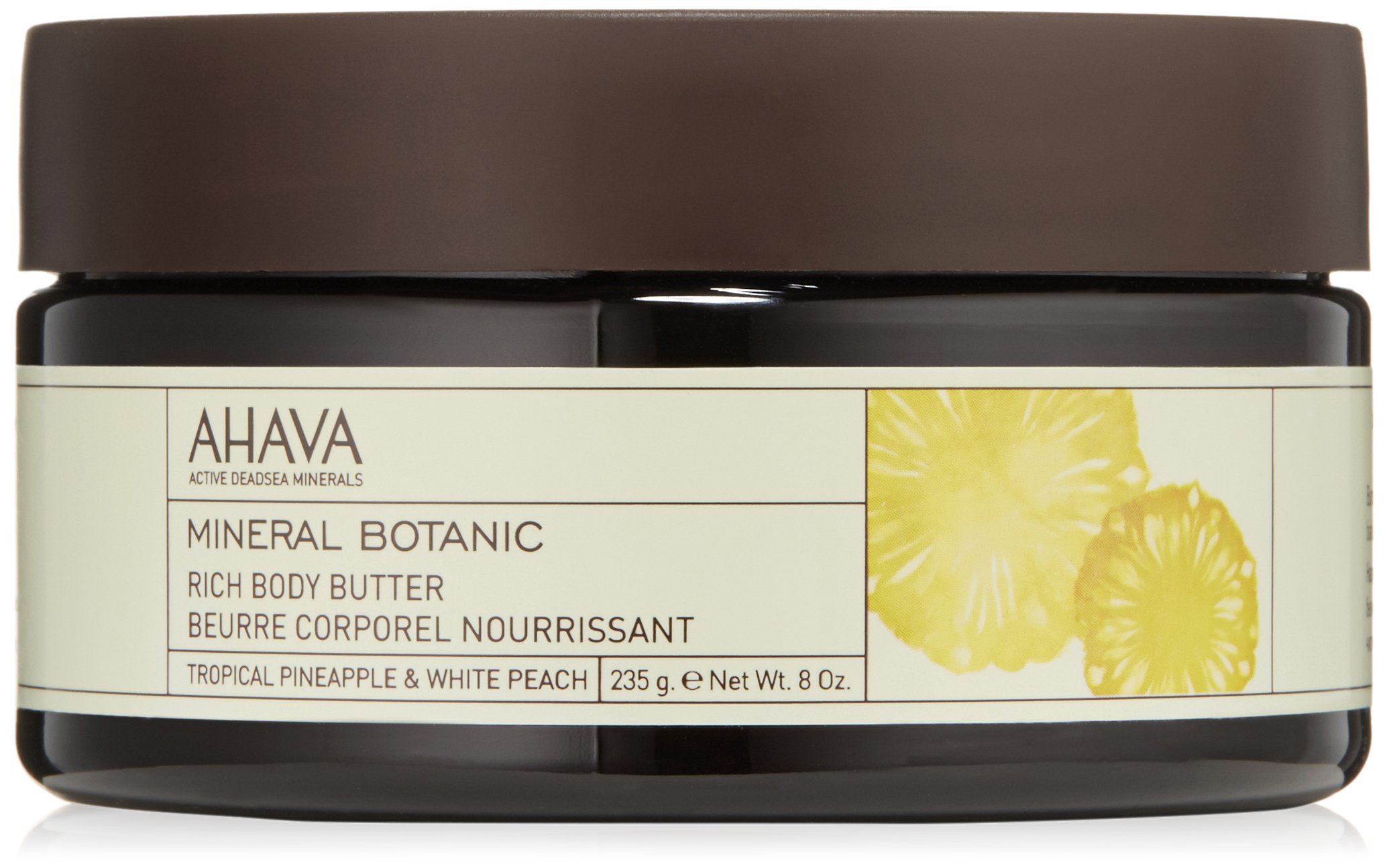 AHAVA Dead Sea Mineral Botanic Body Butter, Tropical Pineapple & White Peach