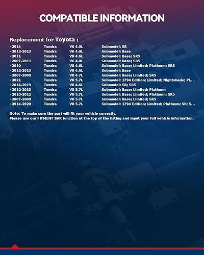 Miniatura 2 de KAX Kit de elevación de nivelación para Tundra, kit de nivelación delantera y trasera de 3 pulgadas para Toyota Tundra 2007-2021 2WD 4WD,