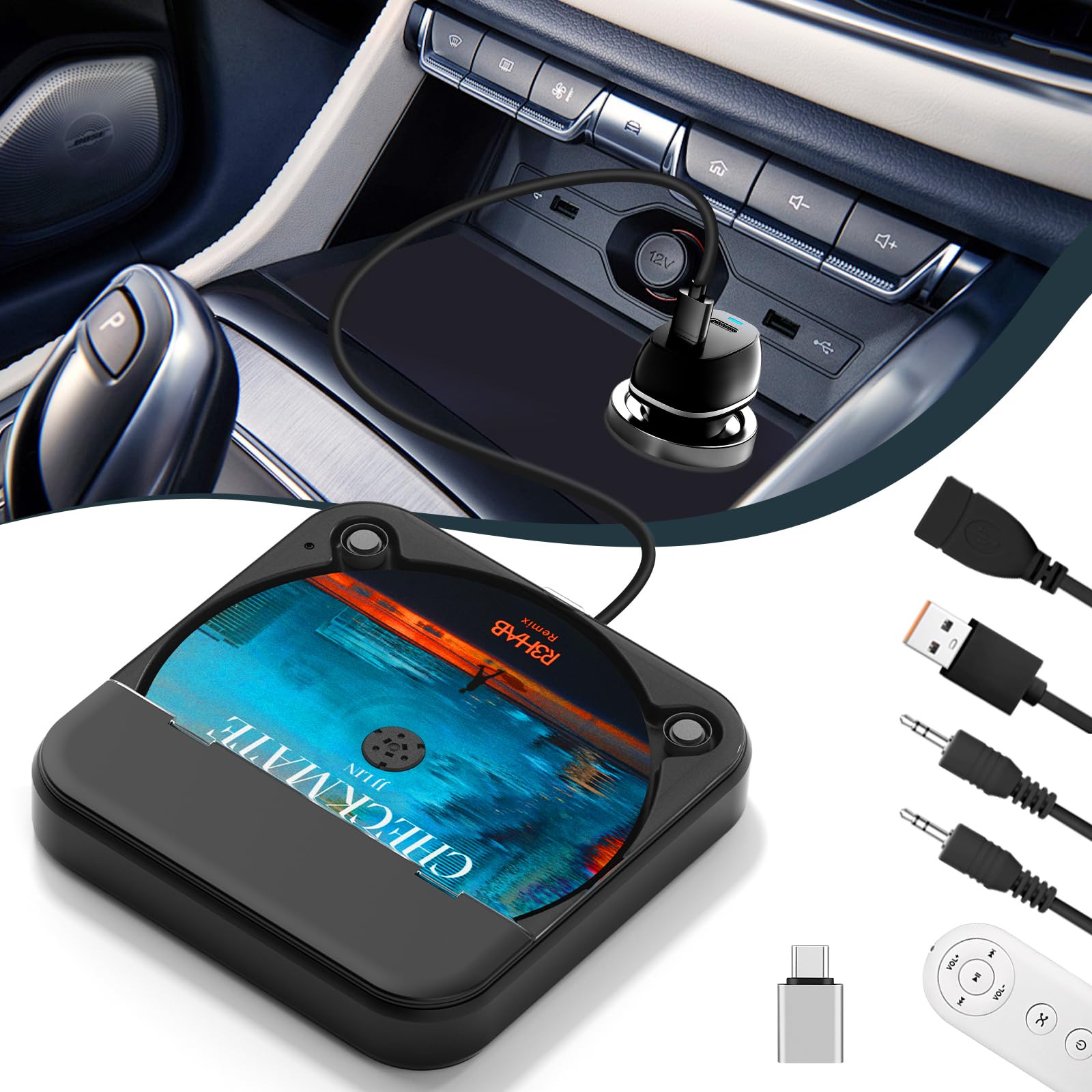 portable cd player that plugs into car cigarette lighter Amazon.com: Dislind Portable USB CD Player for Car, Portable Car CD Player  with USB-C Adapter & Extension Cable, External CDs Players for Cars Stereo  Type-C Port, AUX Port, Vehicle, Truck, Laptop, TV -