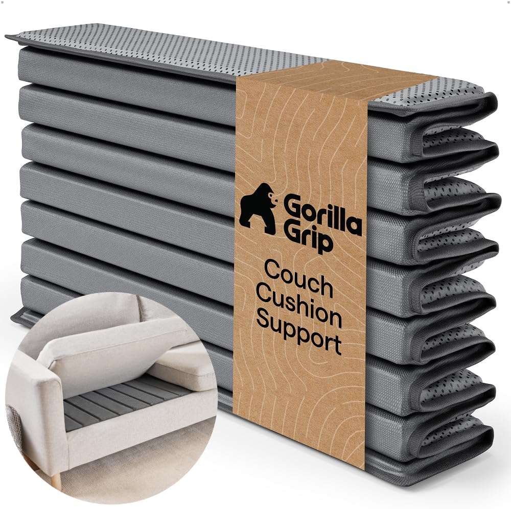Gorilla Grip Heavy Duty Couch Cushion Support Board, 21.5"x70", Thick Plywood Adds Strong Seat Support, Stays in Place, Replacement Stuffing for Sagging Sofas, Gray