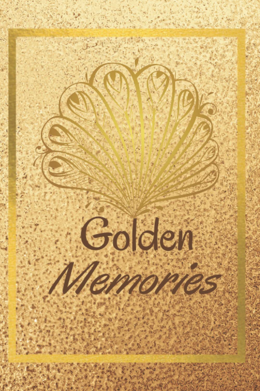 Golden journal for golden memories: notebook of 100 lined pages