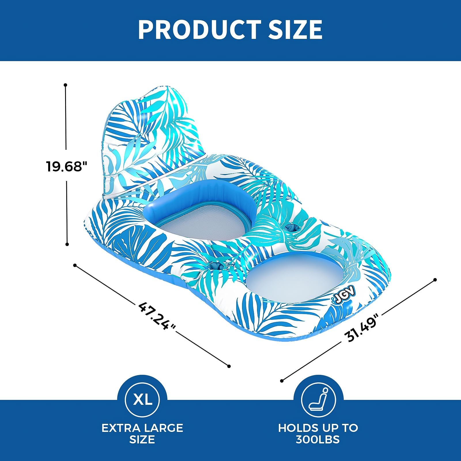 Pool Floats for Adults,Inflatable Chair Lounger Floaties with Drink Holder,Travel Pool Beach Lake Swim Inflatables Water Floating Rafts