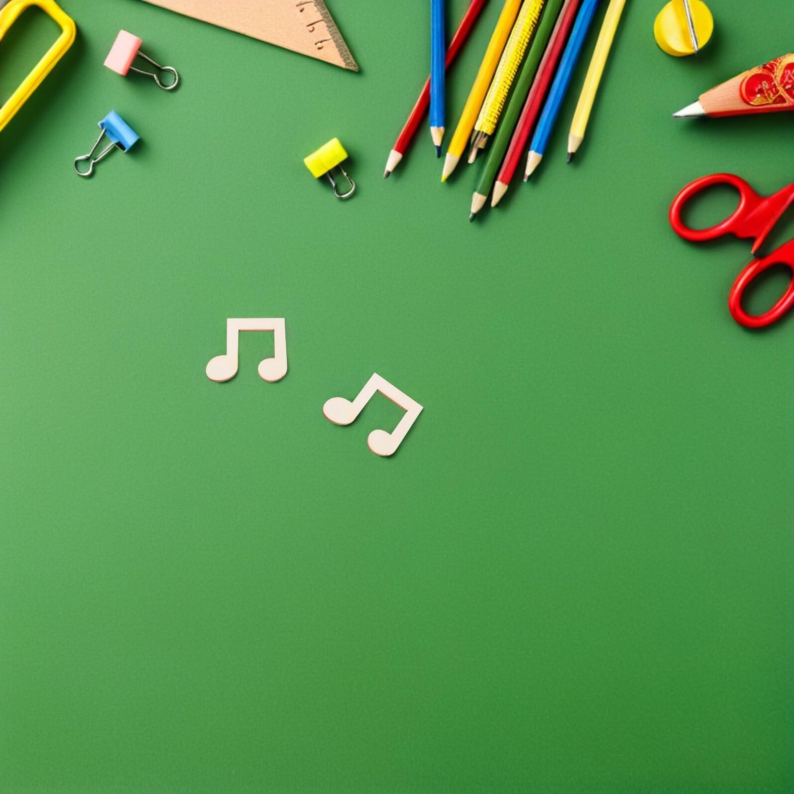 DOITOOL 100 piezas Notas Musicales Madera sin Terminar para Manualidades Decoración Fiestas Pintura Infantil Creatividad Familiar