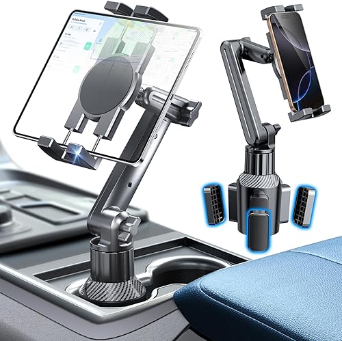 eSamcore Soporte para tablet para camión, soporte para tableta de automóvil con soporte de rotación de 360 de altura ajustable de 15 pulgadas,