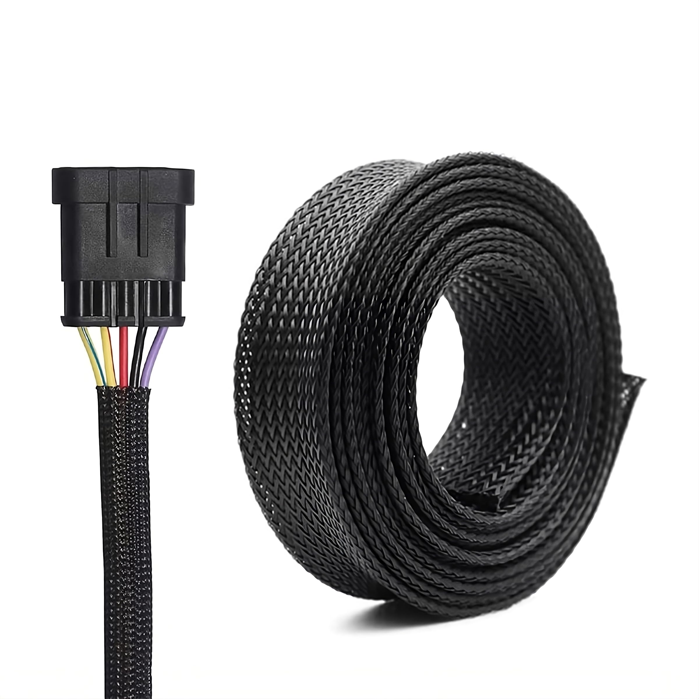 MarketConnect® Guaina Cavi Espandibile Ø 40mm, L 50mt • Raccogli, Proteggi e Nascondi Cavi • NERO • INDUSTRIALE STANDARD
