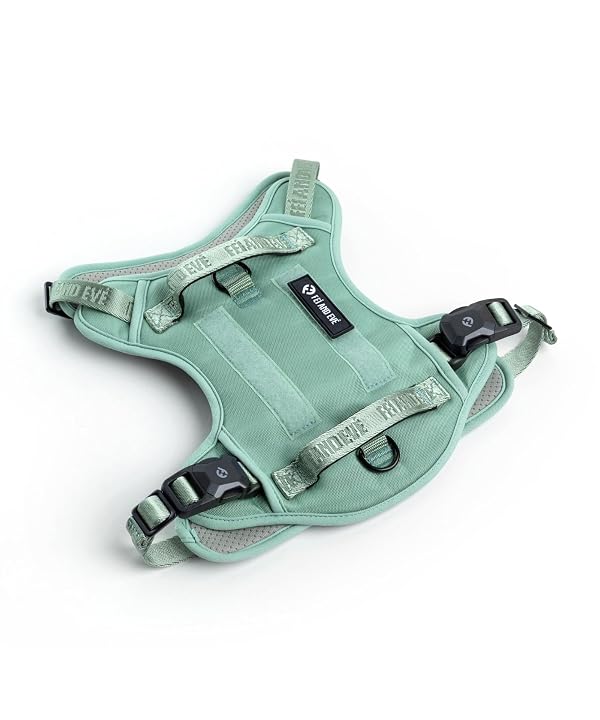 2026 New Edition, Fei & Eve MagEase Dog Harness - Instant Magnetic Buckle | 3-Point No-Pull Control | Heavy-Duty 900D Nylon | Dual Safety Handles | Breathable Mesh | Adjustable Fit | Medium,Green by Fei and Eve - Image 7