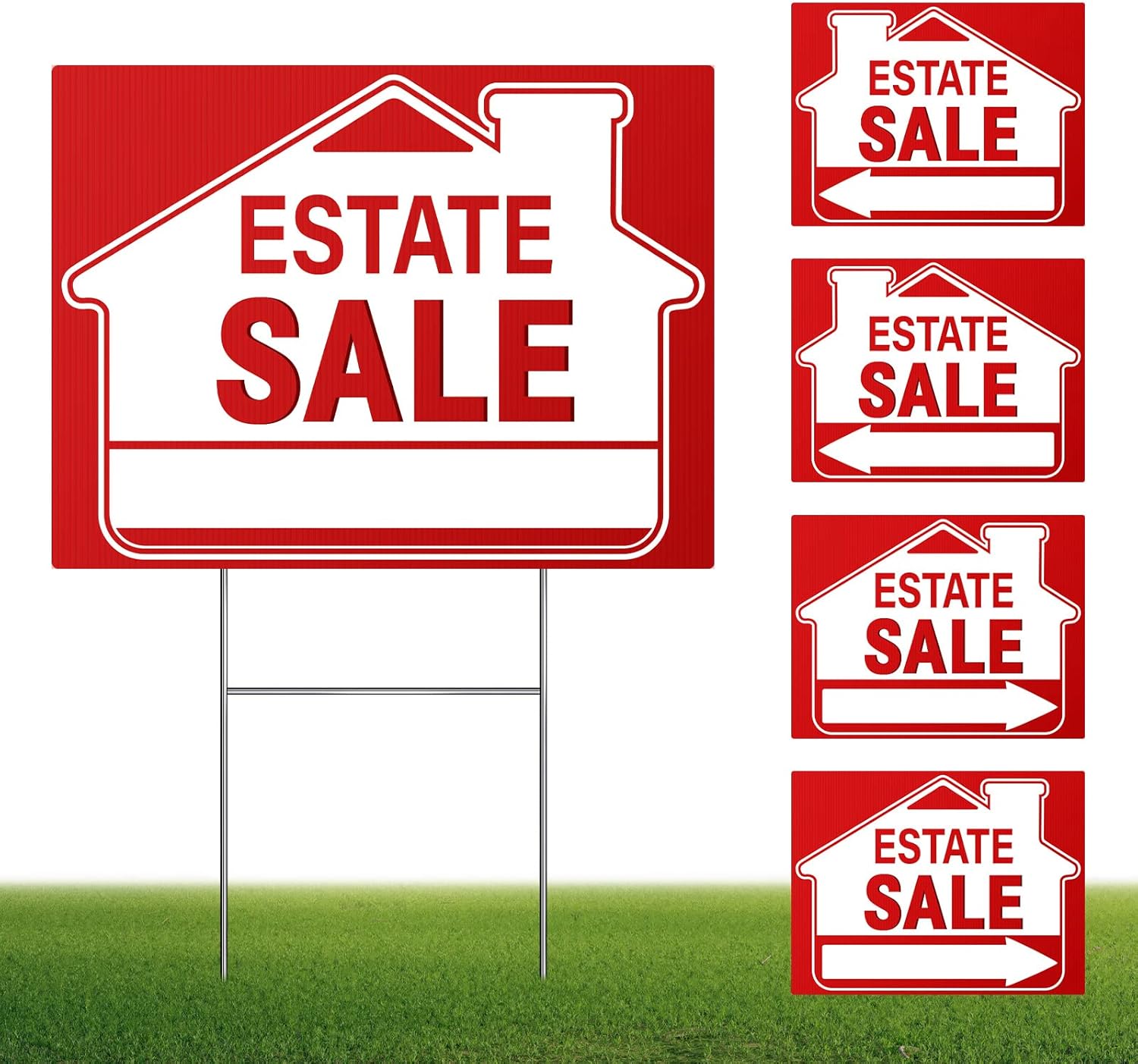 [5 Pack] Estate Sale Signs Set,18 x 14 Inch Estate Sale