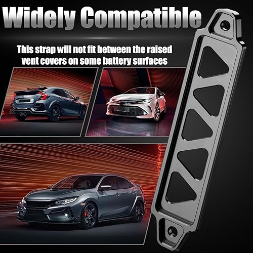 Miniatura 7 de Kit de sujeción de batería, soporte de montaje de amarre de batería de aleación de aluminio, soporte de sujeción de batería con pernos en J, kit