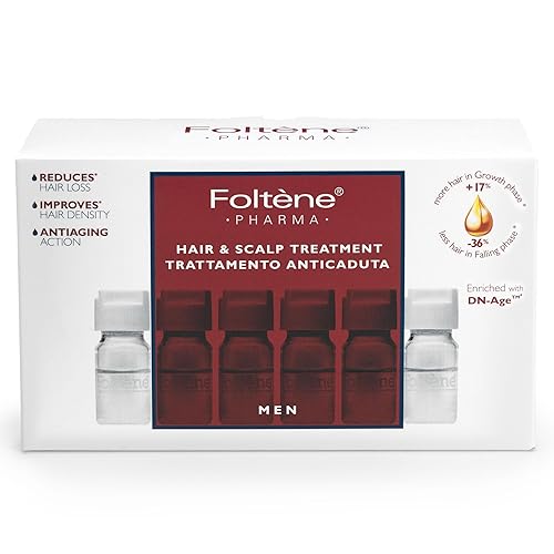 Foltene Tratamiento para el cabello y el cuero cabelludo hombres - Repara el daño y el adelgazamiento para hombres de todo tipo natural - Suero
