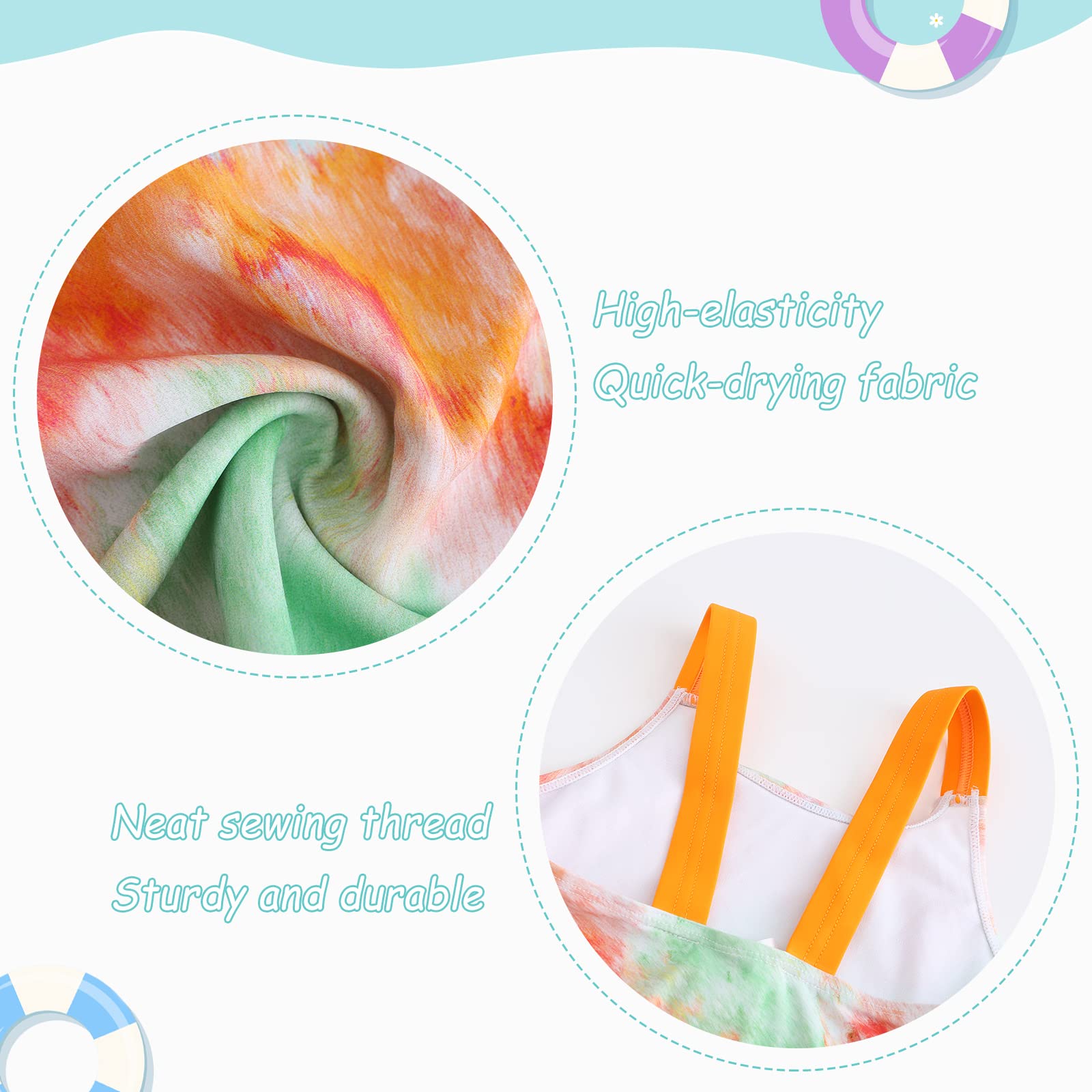 Traje de baño de una pieza para niñas Bañador Natacion Ropa de Niña Tie Dye, Tie Dye 102a / Chica, 5-6 Años