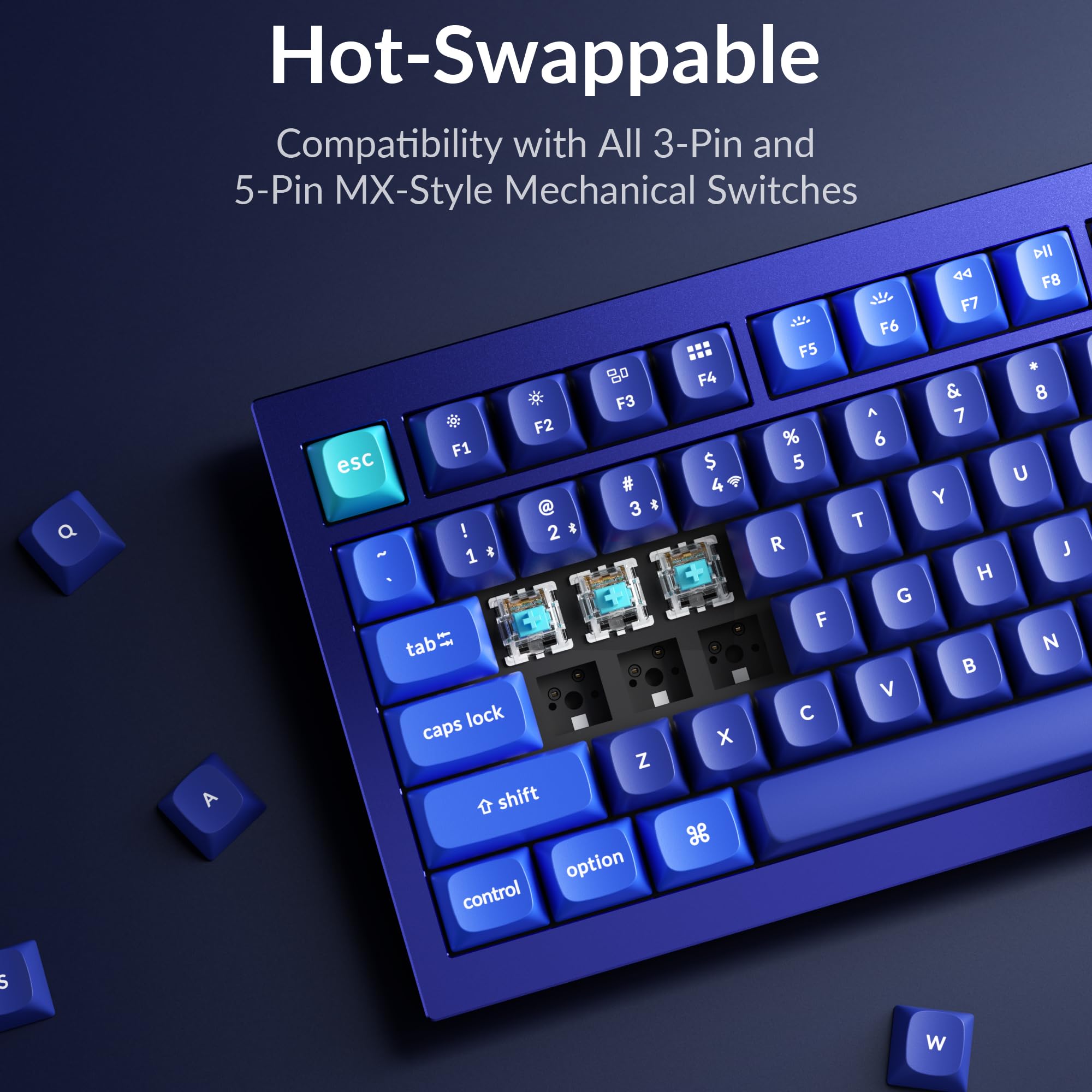 Keychron Q1 Pro 75% メカニカルキーボード 本体 Keychron Q1 Pro QMK/VIA ワイヤレス カスタム メカニカルキーボード