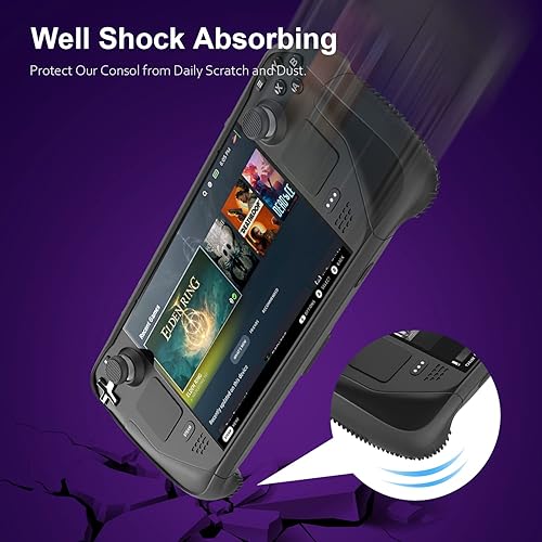 Miniatura 3 de Hrusitoo Steam Deck Case with Stand, Kickstand TPU Accessories Protector Case for Valve Steam Deck Console, Steam Deck Protective Cover Skin Shell