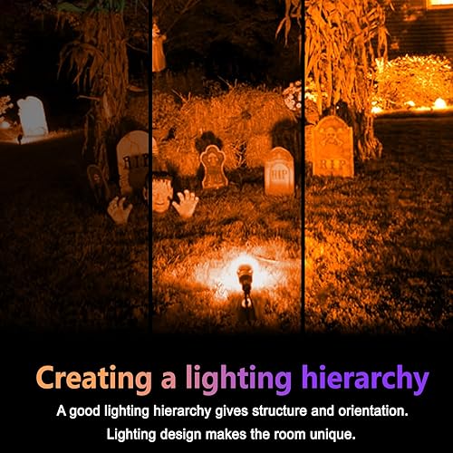 Miniatura 4 de PAR38 - Bombilla naranja de inundación, paquete de 4 unidades, regulable, base E26 naranja para exteriores (20 W de reemplazo a 200 W), bombilla