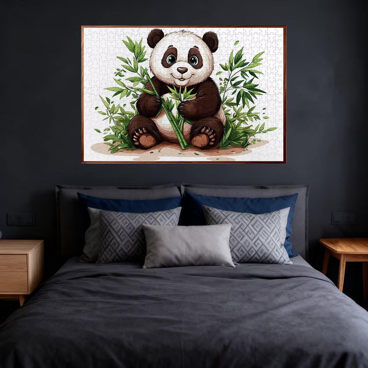 Puzzle 2000 elementów dla dorosłych, panda ze zwierzętami dla dorosłych, Impossible Puzzle dla całej rodziny, klasyczne puzzle z ekskluzywnym pudełkiem do pakowania prezentów, drewniane puzzle do