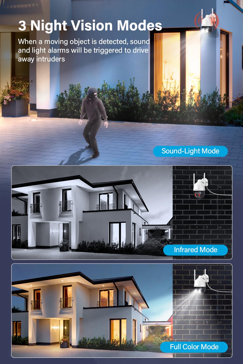 Jennov 5MP Security Camera Outdoor Wireless, Add-On Camera, Auto Tracking, 24/7 Recording, Color Night Vision - Image 3