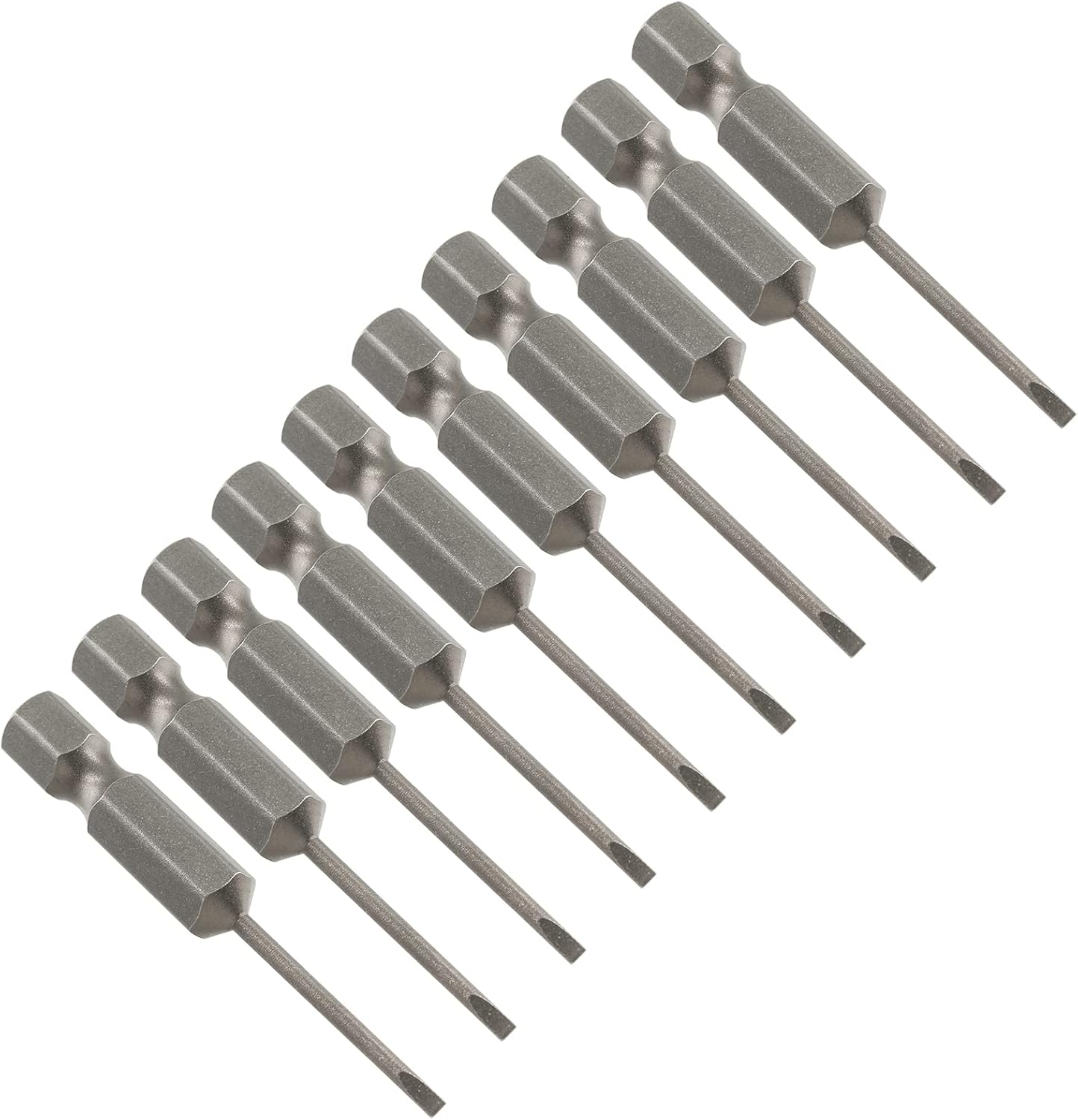 LDEXIN 10 Pcs SL1.6 Slotted Screwdriver Bits S2 Steel Flat