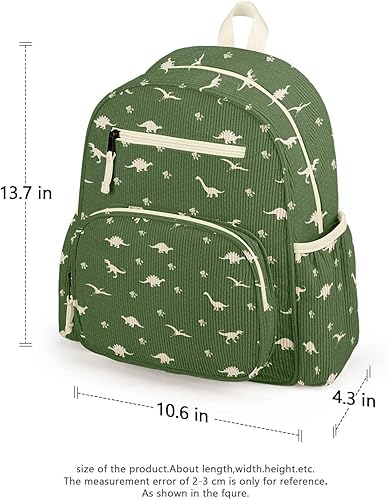 Miniatura 5 de Mochila de pana para niños de 2 a 5 años, lindas mochilas para niños, mochila preescolar para jardín de infantes de 13.7 pulgadas de alto, carpeta