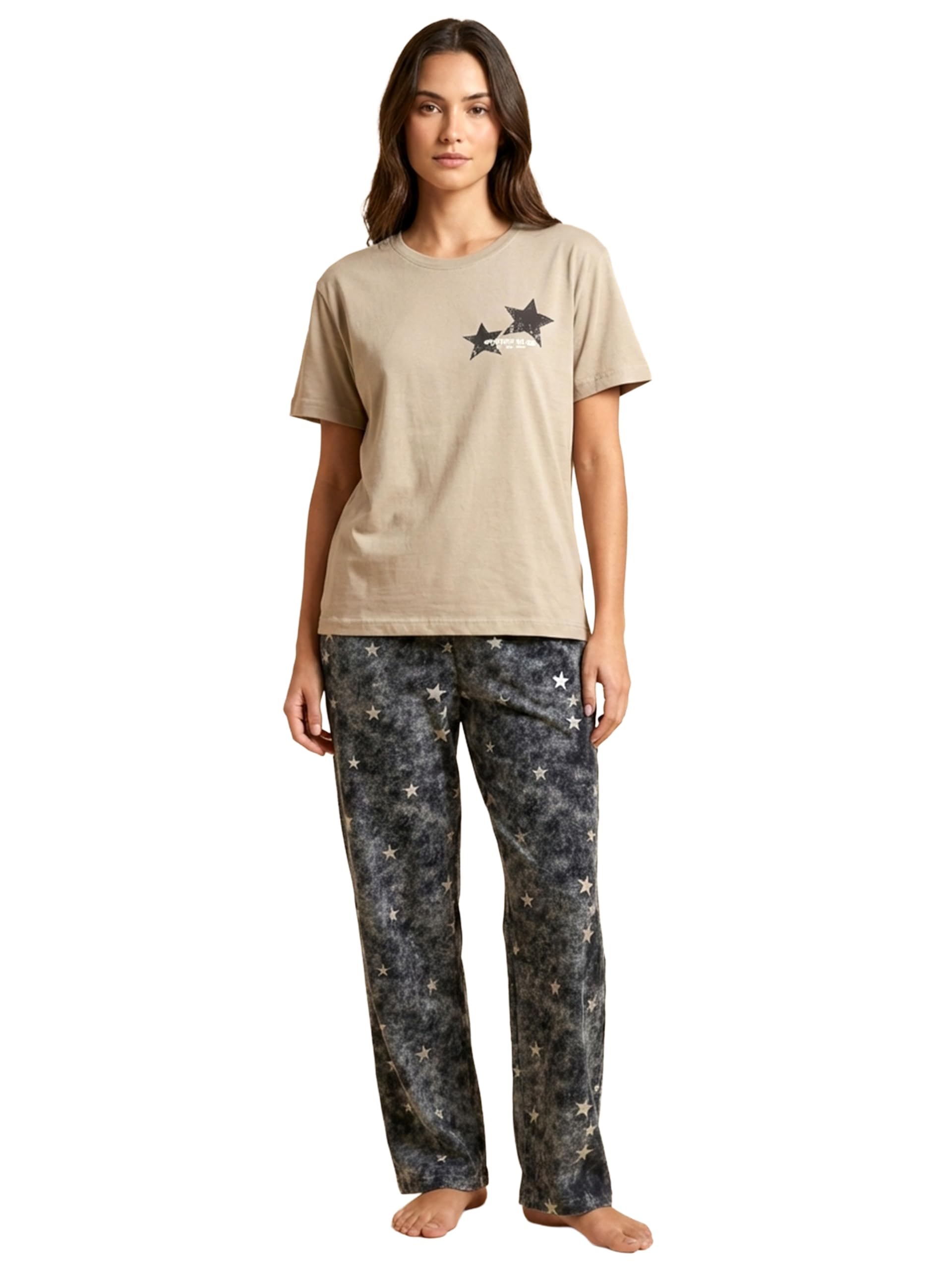 Women Premium Cotton Knitted Printed T-Shirt and Pyjama Set | Relax Fit Nightsuit | Comfort Loungewear & Sleepwear| Pajama Set