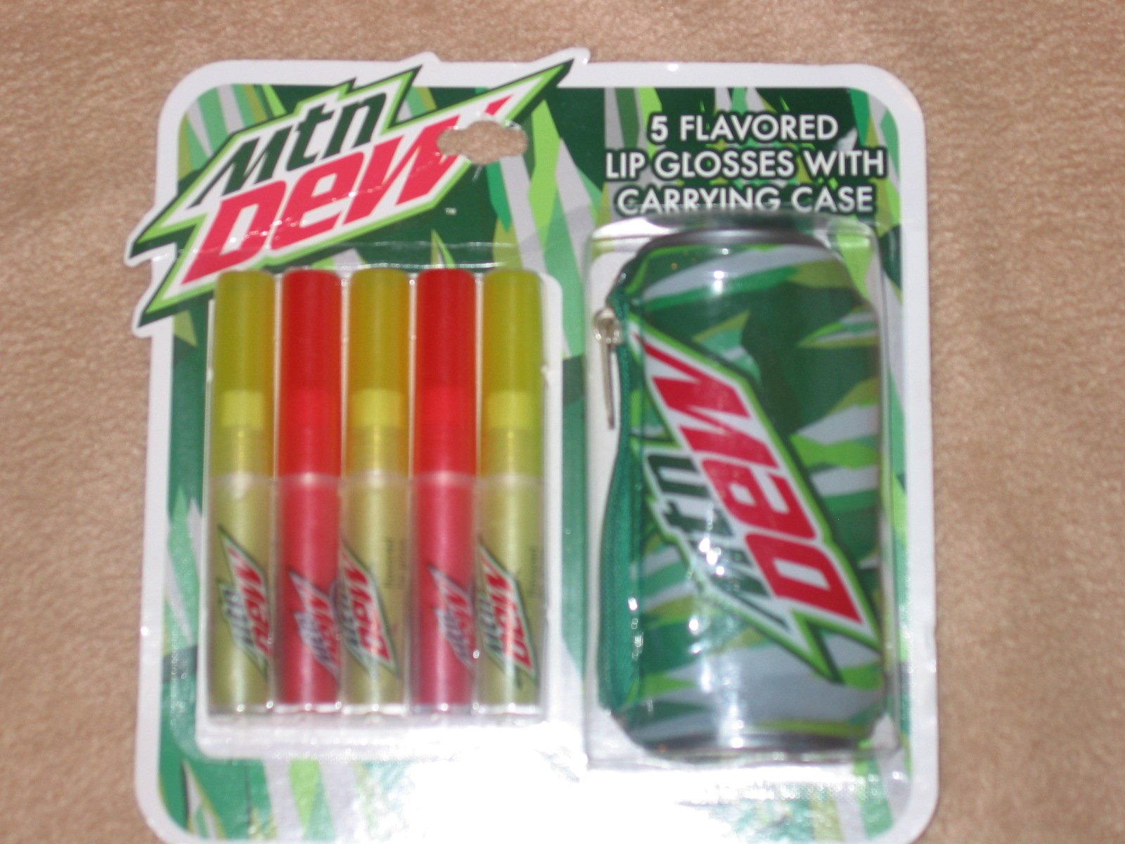 Mtn Dew Flavored Lip Glosses with Carrying Case