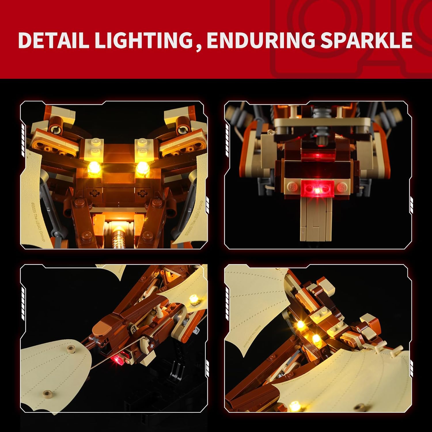 BRIKSMAX 2.0 Light Kit for Lego-10363 Leonardo da Vinci's Flying Machine -Building Kit, Creative DIY LED Lighting Accessories, Decorative Model Kit (Not Included Lego Set)