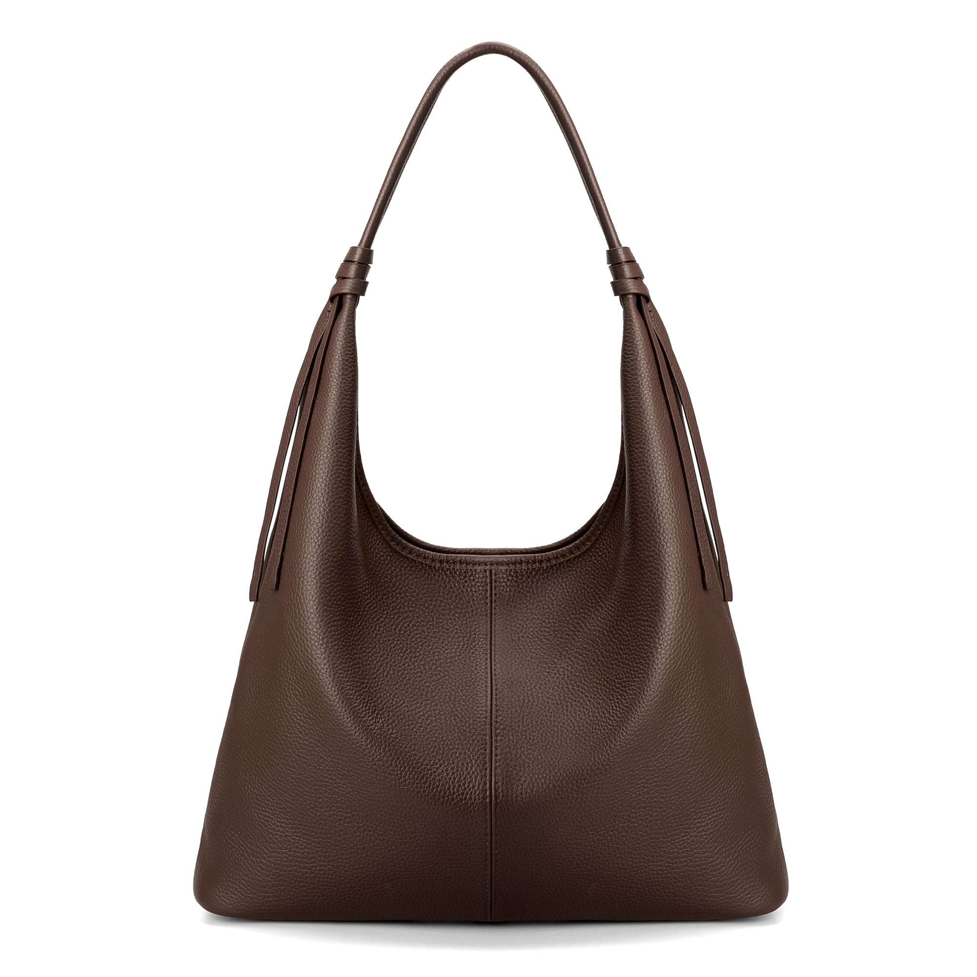 befen Genuine Leather Slouchy Hobo Tote with Tassel