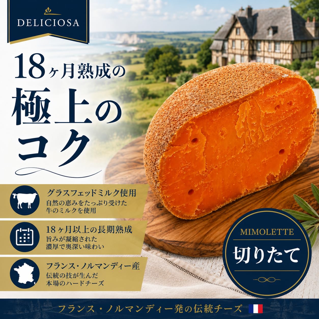 Amazon | 【DELICIOSA】ミモレット エクストラ ヴィエイユ 18ヶ月以上